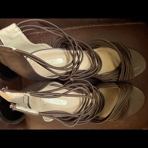 Brown high heel dress shoes